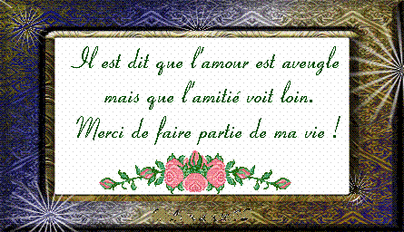 Milles merci mes amis